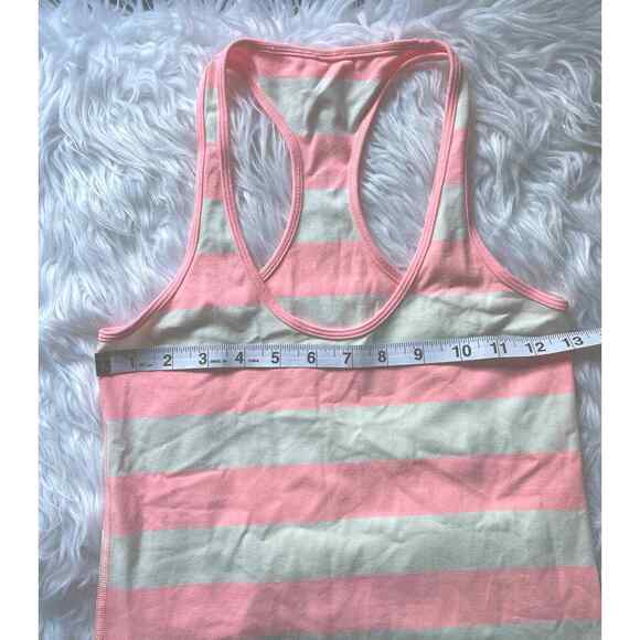 Lululemon Racerback Tank Pink And White Stripe Stretchy Size S? - Picture 5 of 5